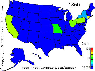 McKee families in the USA from the 1850 Census to 1990 Census